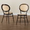 Baxton Studio Thalia MidCentury Dark Brown Finished Metal and Synthetic Rattan Outdoor Dining Chair Set2PC, PR 211-2PC-11968-ZORO - alternate 7